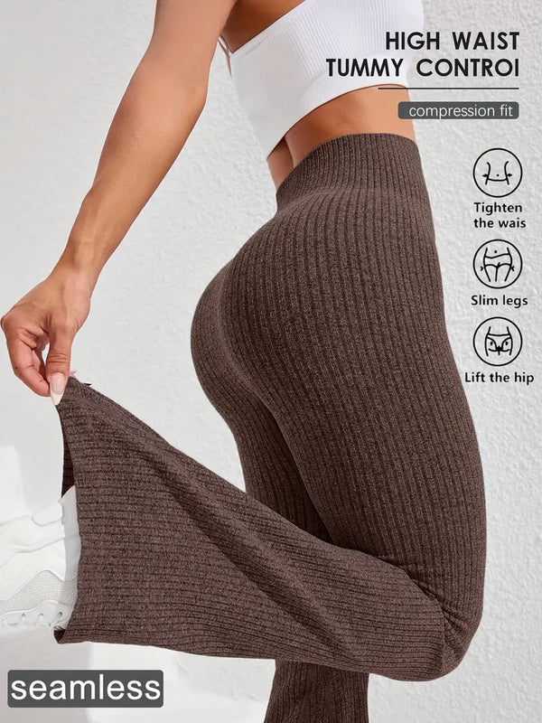 Legginsy Rib Seamless Flare